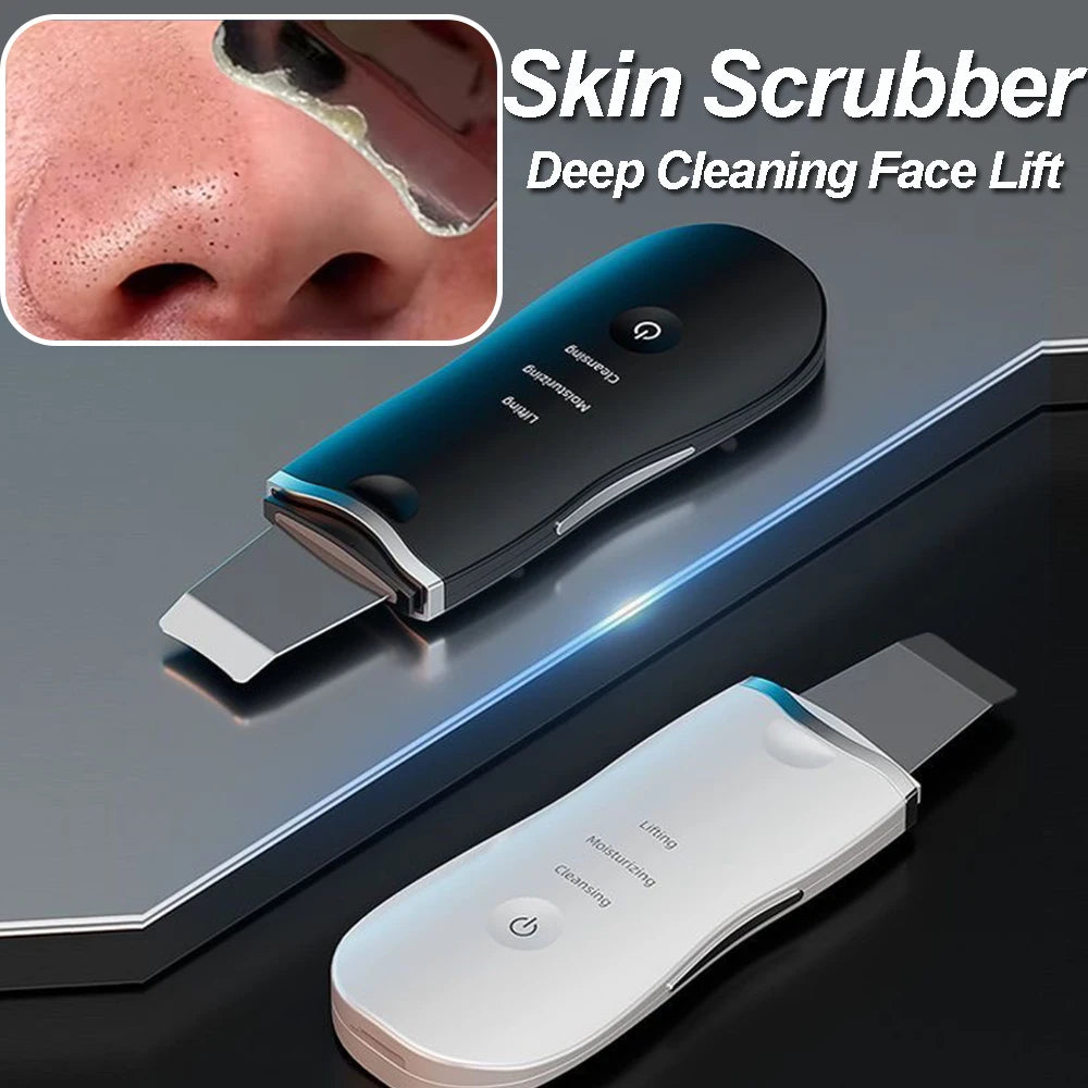 Glow Up: Ultrasonic Facial Scrubber for Radiant, Clear Skin