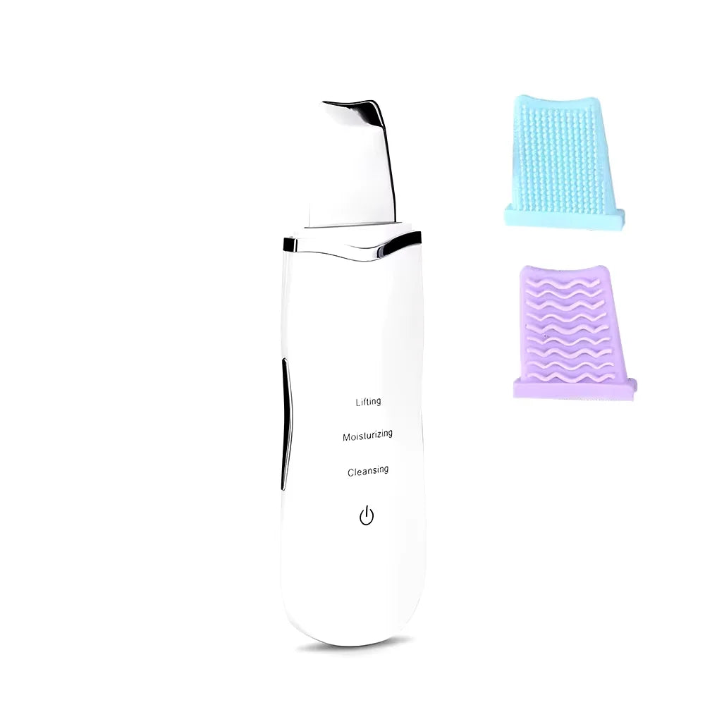 Glow Up: Ultrasonic Facial Scrubber for Radiant, Clear Skin