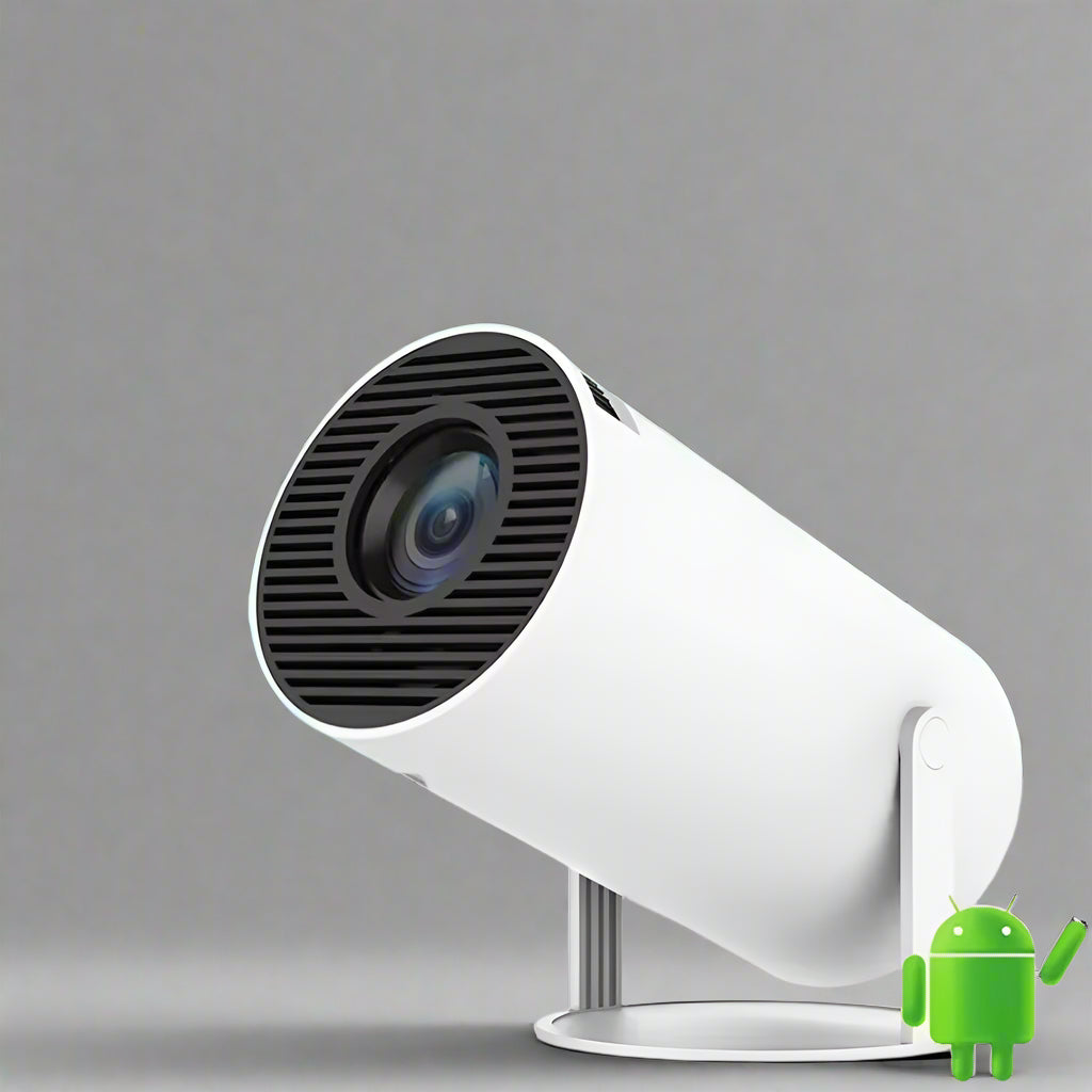 Android 11 Portable Projector with WiFi6 - 720p HD, 200 ANSI Lumens