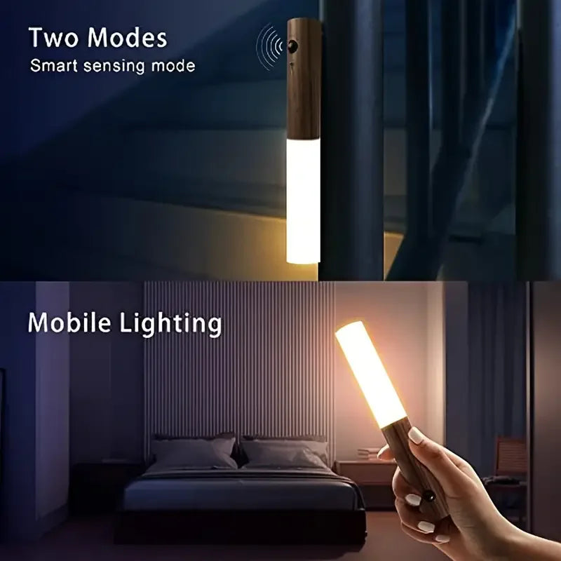 Smart Wooden Magnetic LED Night Light