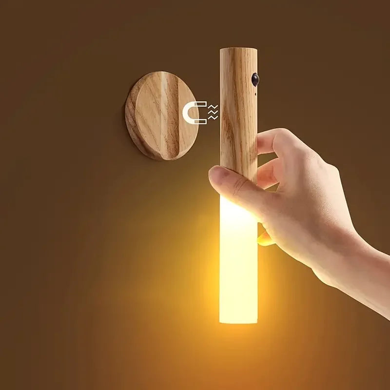 Smart Wooden Magnetic LED Night Light