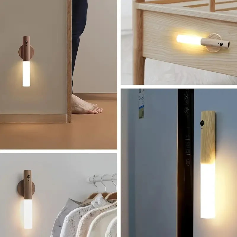 Smart Wooden Magnetic LED Night Light